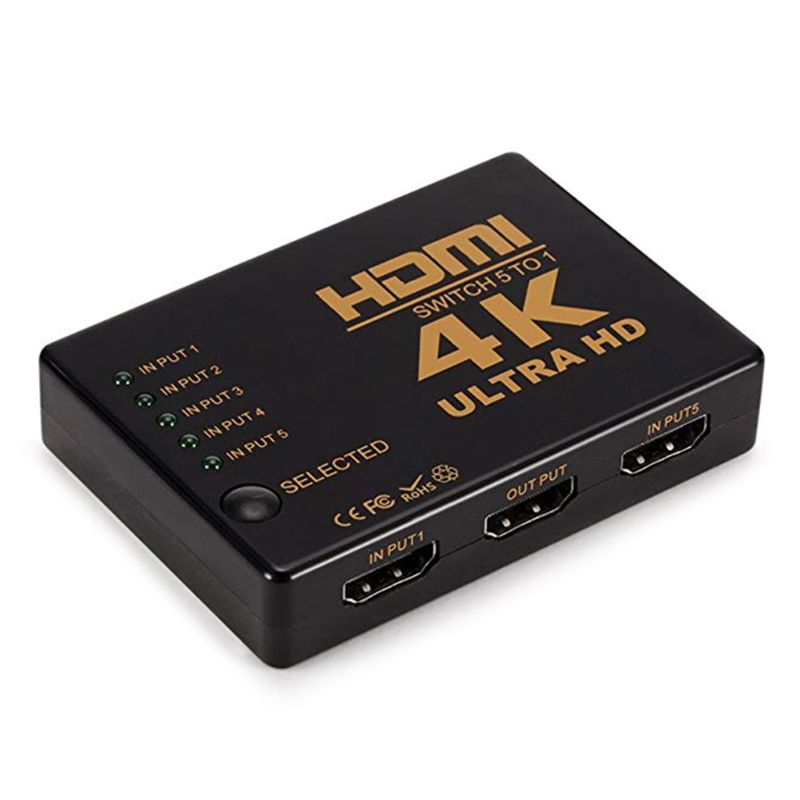 Mini Switcher 4K HD1080P 3 5 Port Switch Selector Splitter With Hub IR Remote Controller for hdTV DVD TV BOX Z2