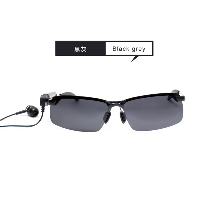 Smart Bluetooth Sunglasses Polarized UV 400 Night Vision Driving Glasses Men Women Car goggles Flying Glasses metal Ultra Light: black grey