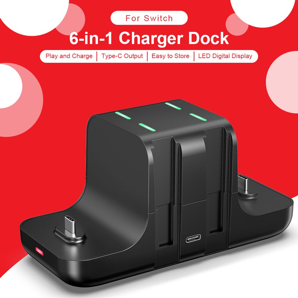 Base Charging Support for Nintendo Switch Joycon Pro Game Console Battery Charger Dock Hand Control Controller Stand