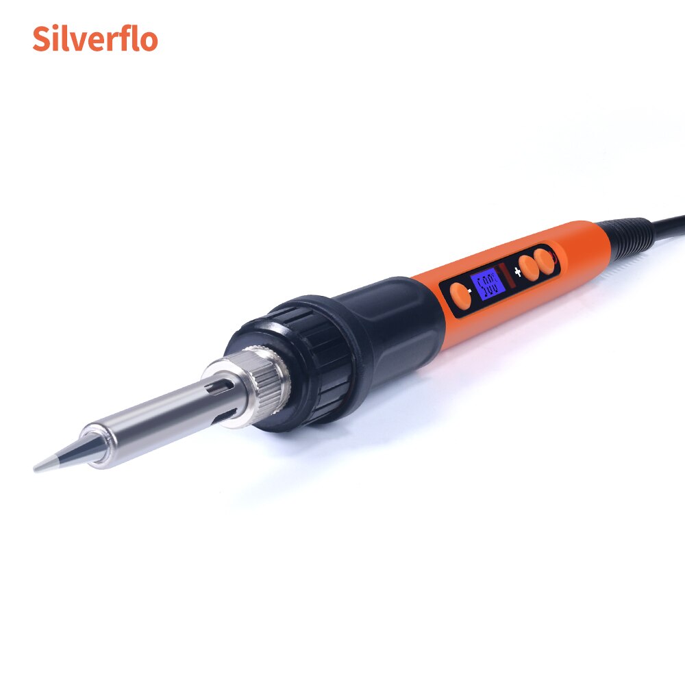 Silverflo Electric soldering iron Kit Set 100W LCD Digital Display Adjustable Temperature Soldering Iron 220V/110V Welding Tools: set1 / EU