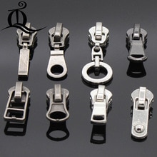 6 Pz Cursore Cerniera Ricambio, Zipper Pull Tiretti Della Cerniera Zipper Puller Prolunga In Metallo Testa Della Cerniera Per Abbigliamento Zaini Giacche Pantaloni Stivali (Argento, Oro - Foto 8