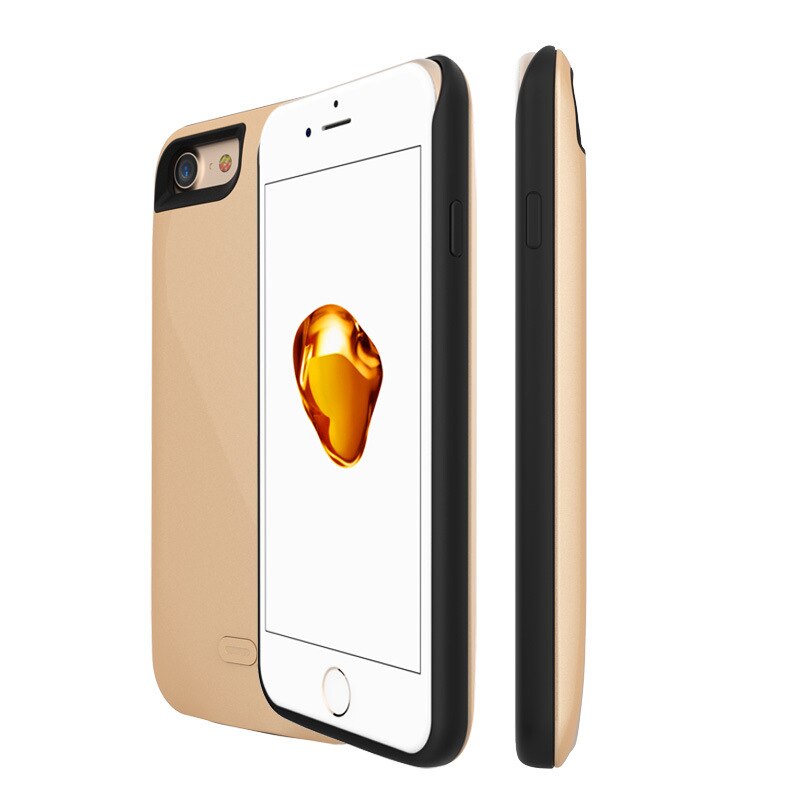 7200Mah Portable Power Bank Backup Pack Magnetische Externe Batterij Oplader Case Beschermhoes Voor Iphone 7Plus 8Plus 5.5Inch: Gold