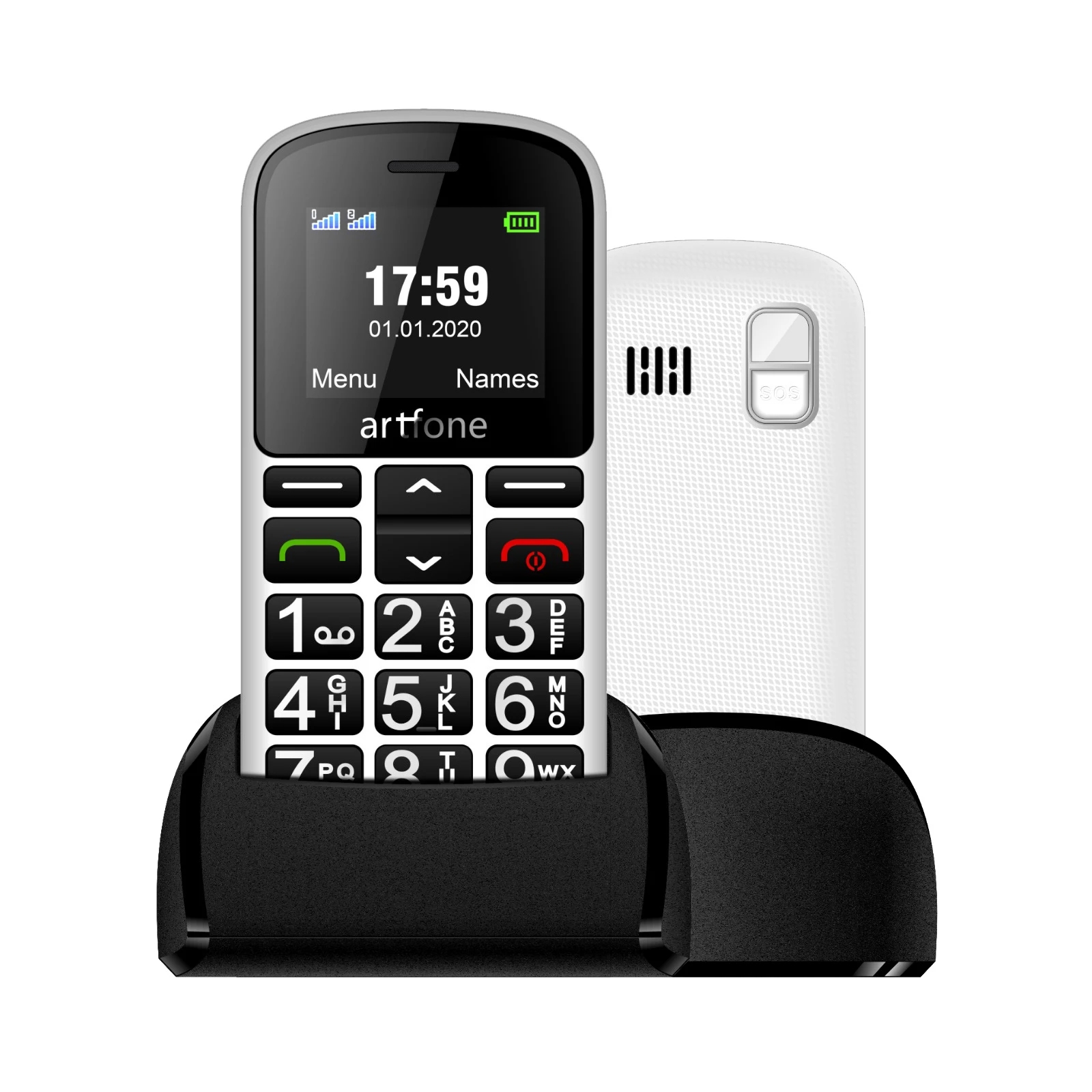 Bar celular sênior artfone cs181 cs182 cs188 gsm 2g grande voz botão grande telefone móvel para idosos uma chave sos tocha sim dupla