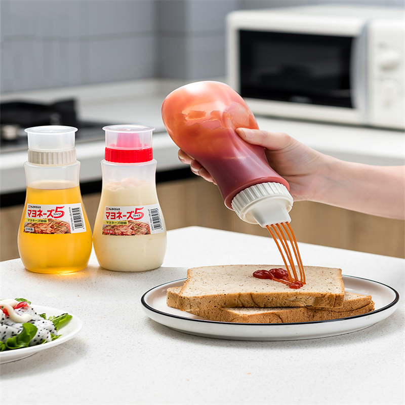 Japan Geïmporteerd Poreuze Knijpfles Plastic Squeeze Saus Fles Knijpfles Saus Fles Ketchup Salade Dressing Container