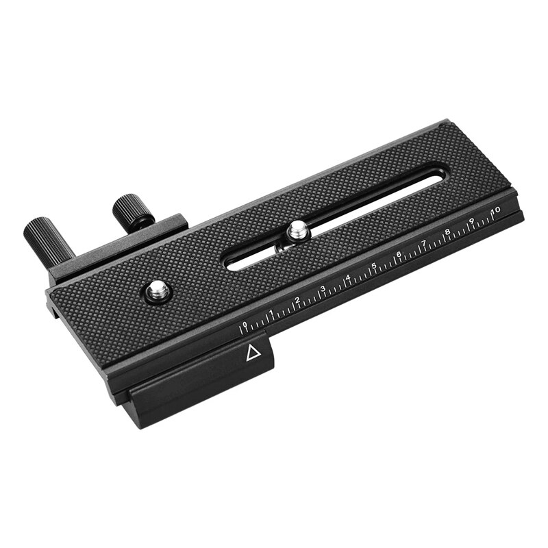 Aluminium Quick Release Plate Qr Plaat Met Dual 1/4 Inch Schroeven Vernier Instelknop Voor Camcorder Statief: Default Title