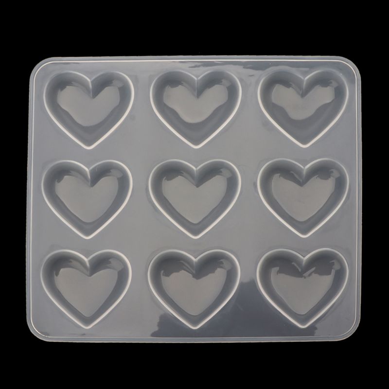 9 tasse amour coeur chocolat Silicone Dessert moule cuisson Cupcake résine bijoux moule à la main cristal gâteau bonbons moules pâtisserie à