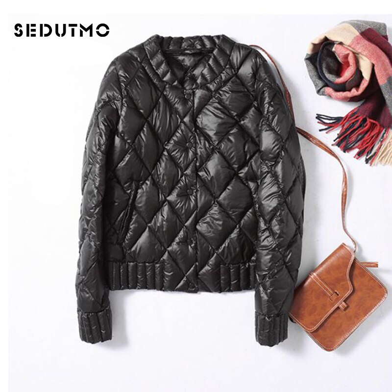 SEDUTMO Winter Plus Größe 3XL Frauen Unten Jacken Ultra Licht Ente Unten Doat Kurze Puffer Jacke Herbst Parkas ED039