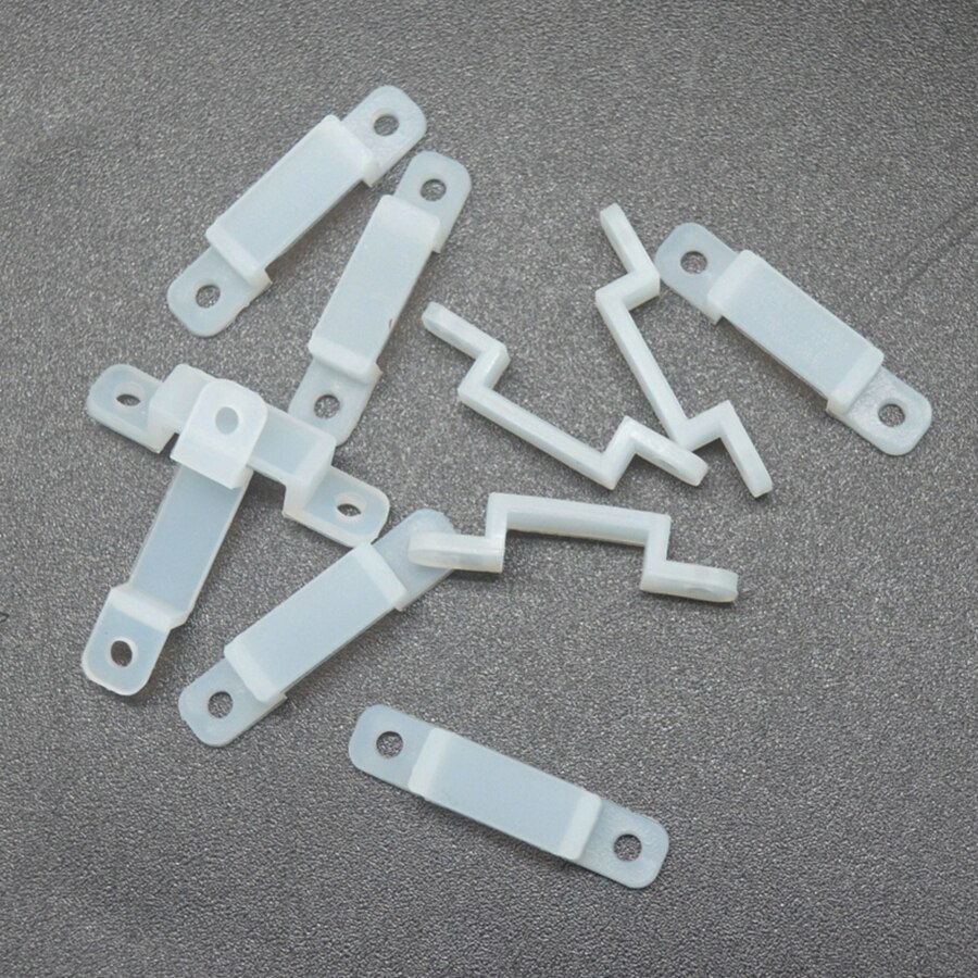 100pcs /lot LED Strip Connector Silicon Clip For 8mm 10mm Width SMD3528 SMD5050 Light Strip Flexible Light Strips Fixing Holder