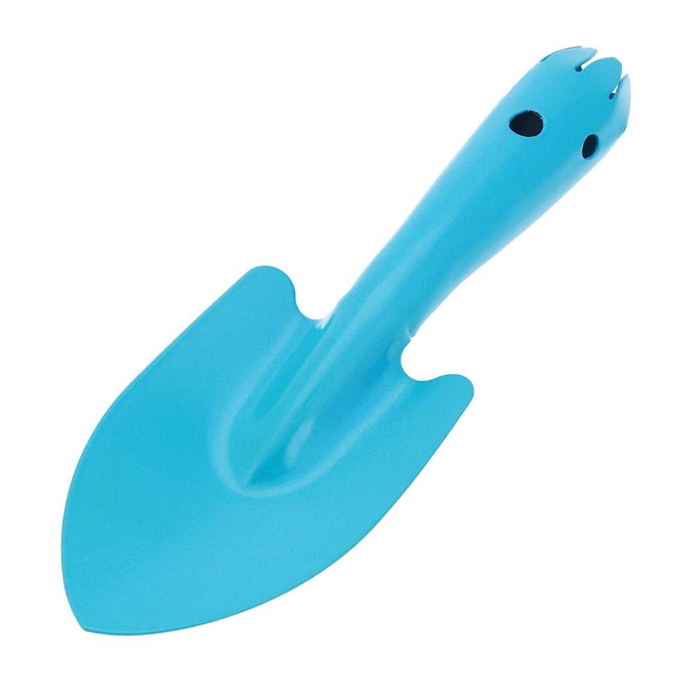 Garden Spade Metal Garden Hand Shovel For Weeding Planting Cultivator Lawn Farmland Transplant Gardening Bonsai Tool: Lake Blue