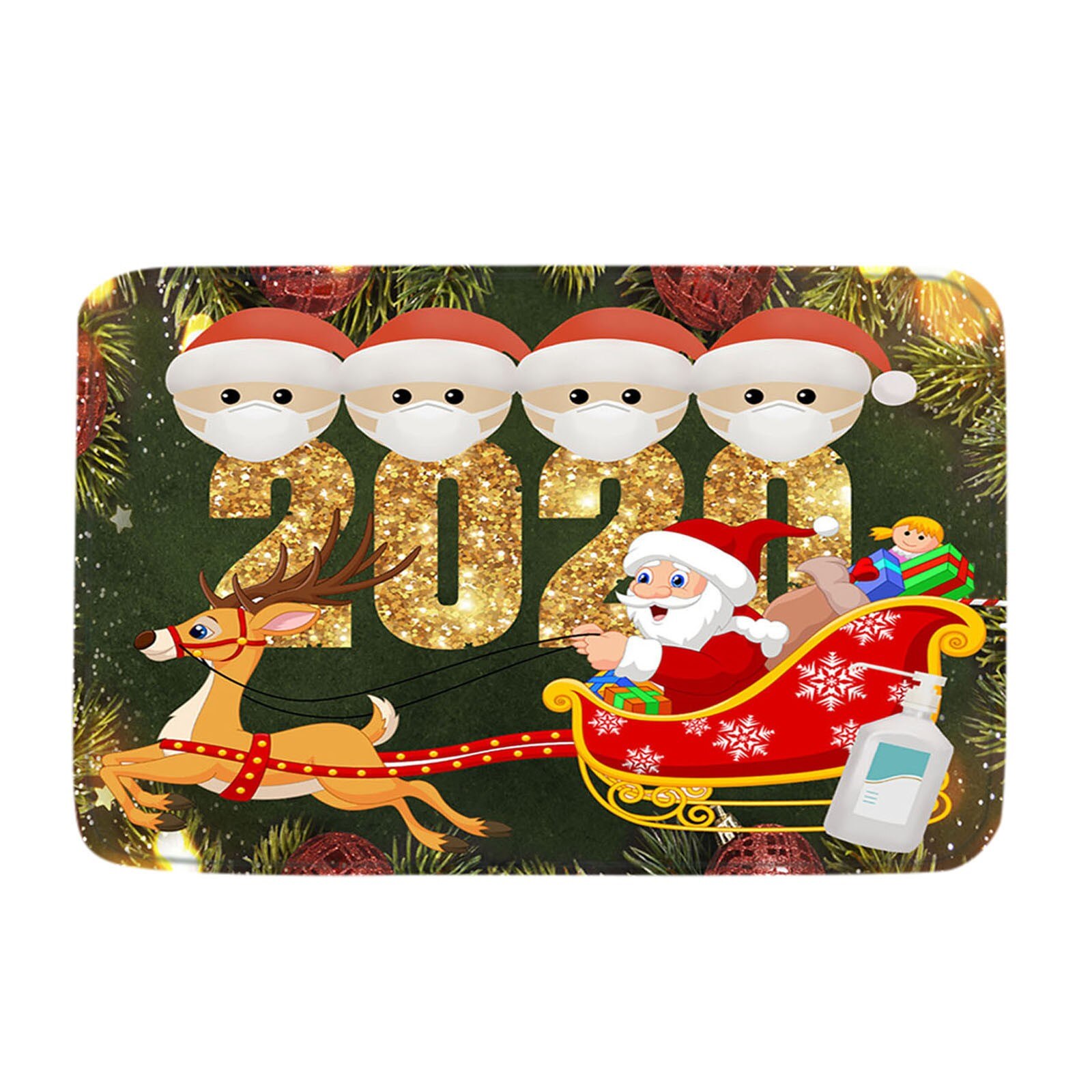 Merry Christmas Welcome Doormats Indoor Home Carpets Decor 40x60CM Kitchen Mat Bath Carpet Long Bedroom Living Room Floor Mat: C