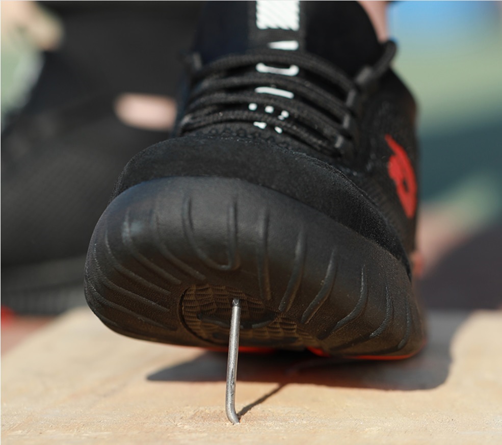 Mannen Ademend Stalen Neus Veiligheidsschoenen Mannen Outdoor Anti-slip Staal Punctie Proof Bouw Laarzen Werkschoenen