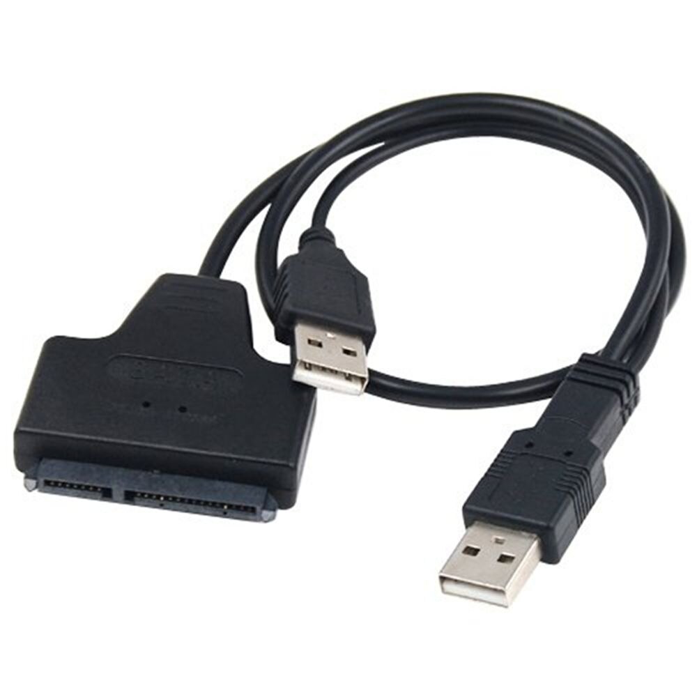 USB 2.0 to SATA Serial ATA 15+7 22P Adapter Cable For 2.5" HDD Laptop Hard Drive