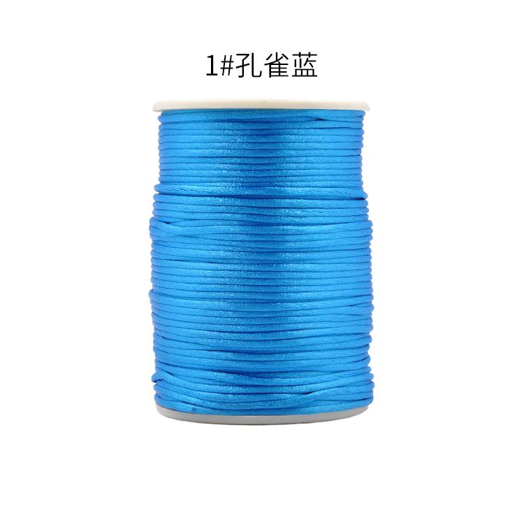 100m/roll DIY Wax Line Round Teabag Waxed Cotton Hand Made 2mm Necklace Rope Knitting Cord 1 Roll String Beading Thread: 14