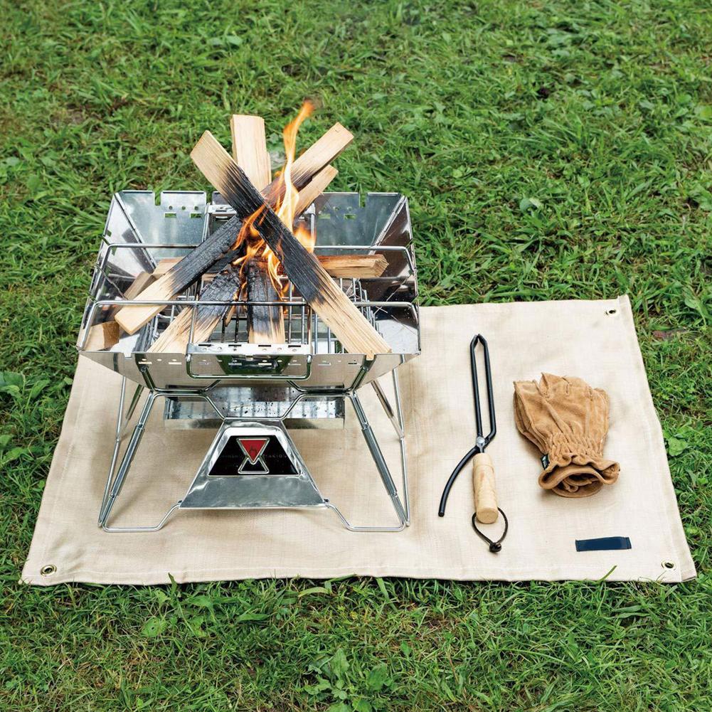 Camping Fireproof Grill Mat Cloth Flame Retardant Ember Mat Blanket Heat Insulation Pad For Outdoors Barbecue Fire Blanket