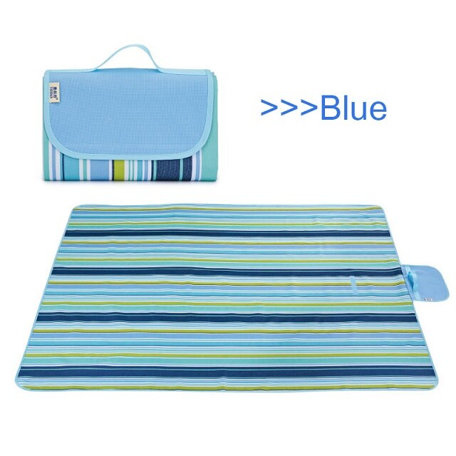 145*80cm 145*200cm Folding Waterproof Camping Mat Portable Outdoor Travel Picnic Blankets For Climbing Hiking Beach: Blue / 145x80CM