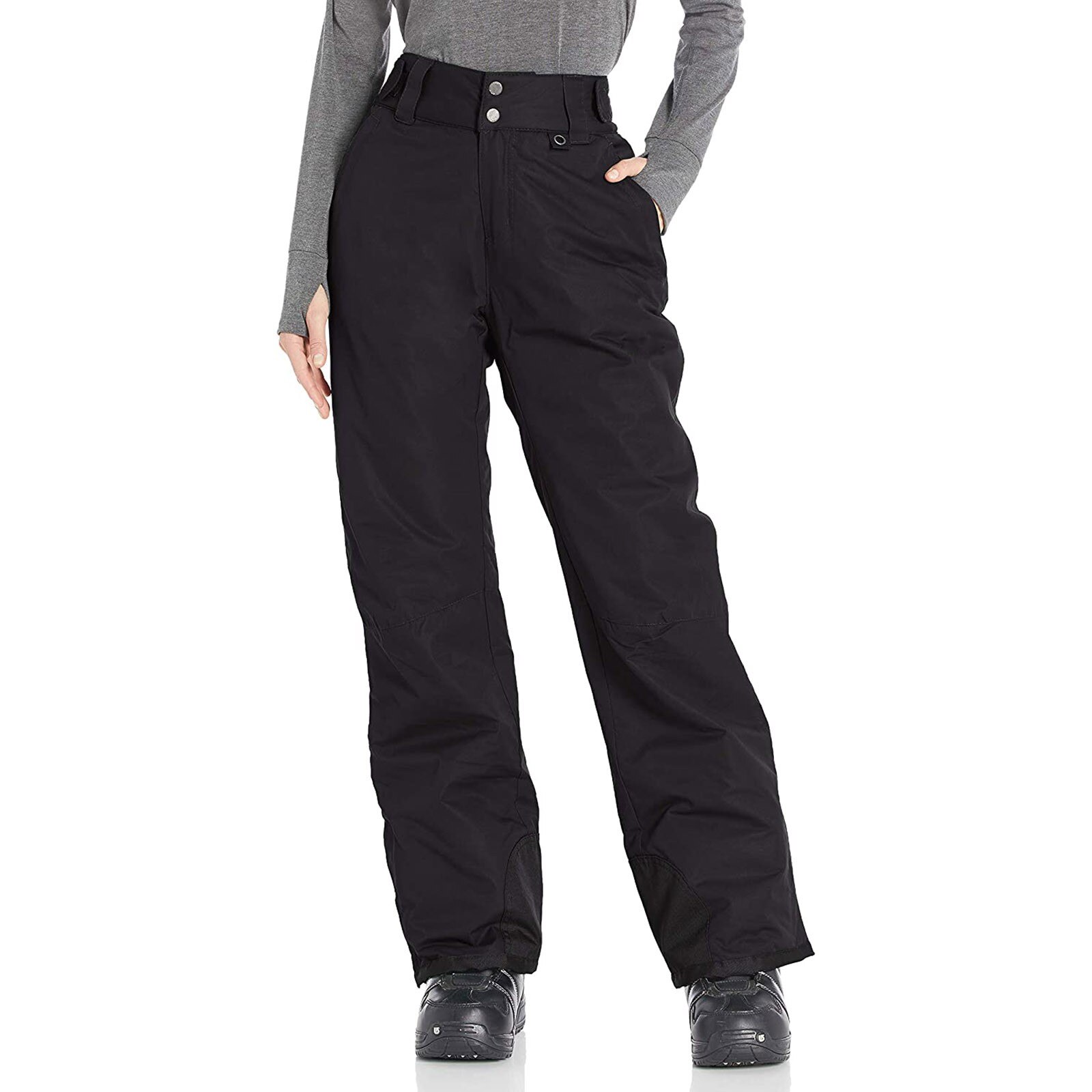 Winter Outdoor Ski Pants Women's Insulated Snow Pants Waterproof Windproof Ski Snow Pant Overalls Solid Pocket Trousers 40#: M