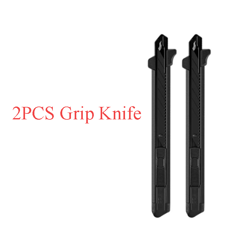 Fizz Office Tool Cutter Knife With Grip High Carbon Steel Art Knife Metal Blade Self-Locking Sharp For Home Office: 2PCS Knife