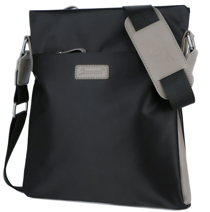 Maletín de hombro de informal para Hombre, Bolso de tela de trabajo, exquisito, combina con todo, estilo moderno, C108: Negro