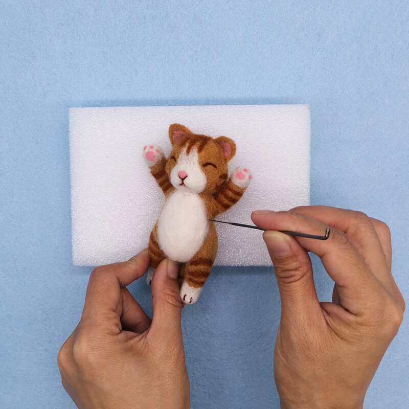 Flower Fairy Needle Felting Kits, Elf Felting Supplies, for Mom, Grandma, Video Instruction for Beginner, Height 10cm (4")