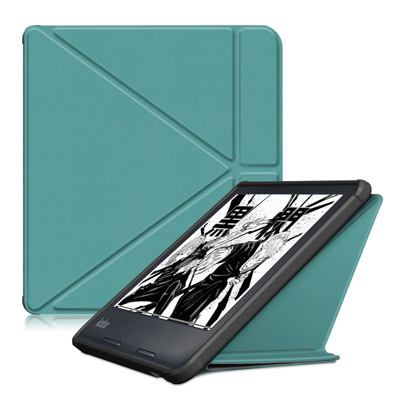 Funda plegable para Kobo Libra 2, carcasa inteligente para libro electrónico, 2. ª generación, , 7 pulgadas: Green / For Kobo Sage 2021