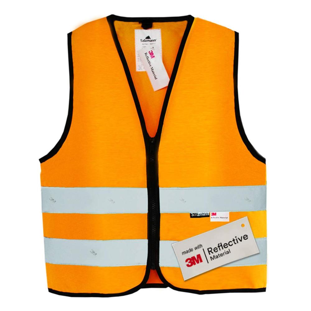 Salzmann 3 M freundlicher Sicherheit Weste, gemacht mit 3 M Reflektierende Material: Orange / XS