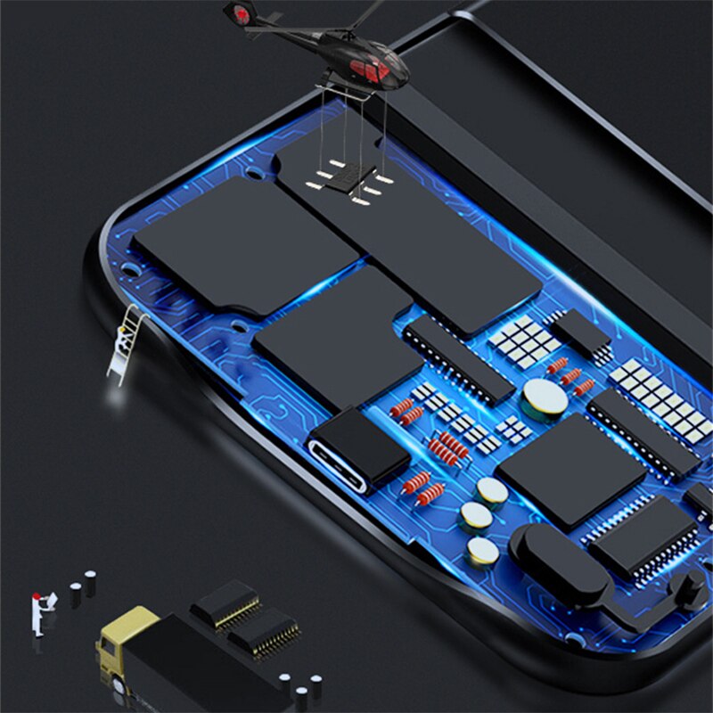 QuLing 6800 Mah para VIVO X60 X60 Pro funda de batería cargador de batería del Banco de potencia para VIVO X60 Pro de la caja de la batería