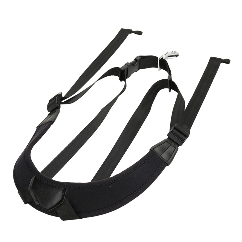 Arnés para saxofón, ajustable Alto Tenor Soprano saxo arnés para saxofón pecho correa de hombro instrumentos musicales