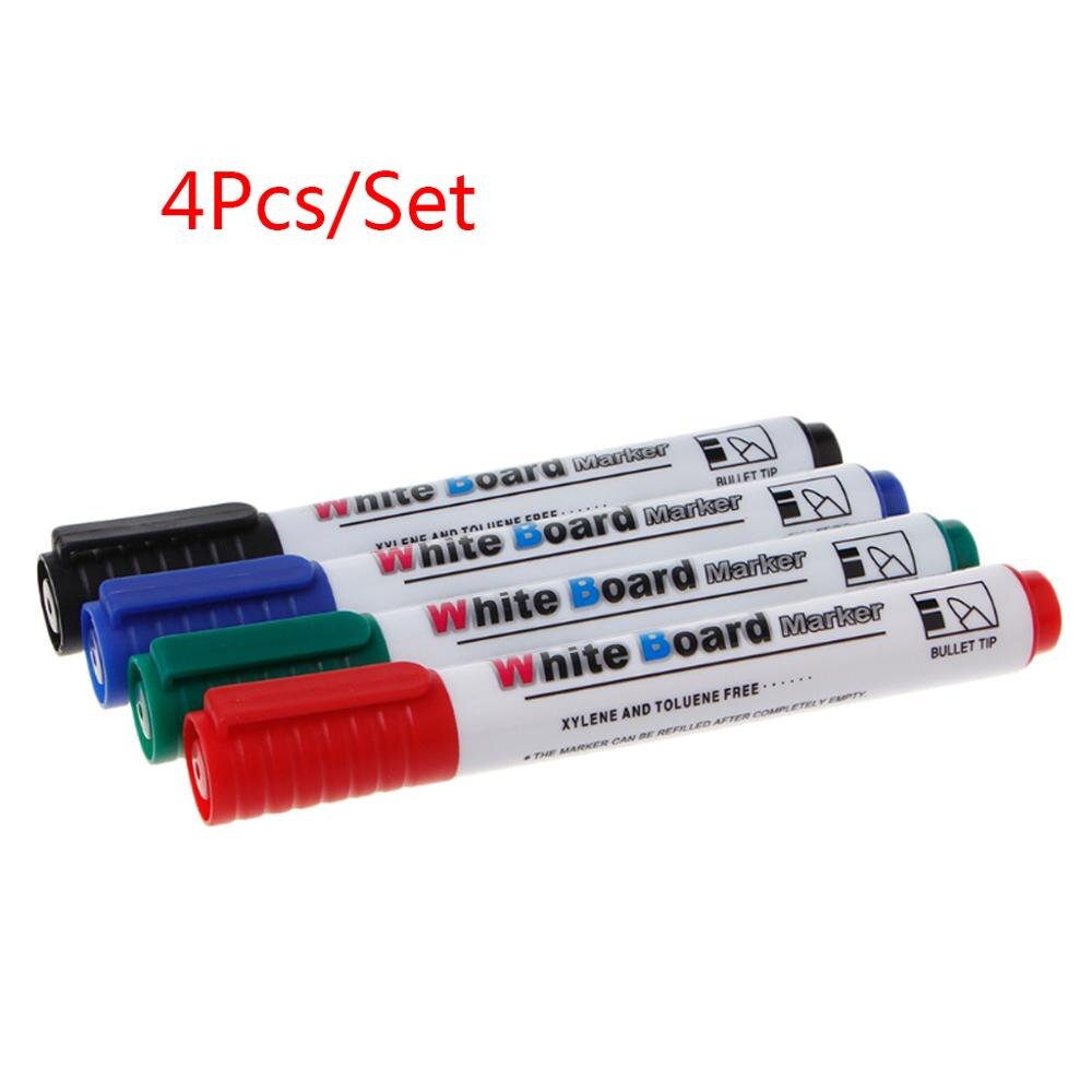 4PCS/Set Erasable Whiteboard Marker Pen Environment Friendly Marker Office School Home: 4pcs