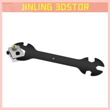 Düsenschlüssel 5 in 1 Schraubenschlüssel Bleiben 6 mm bis 20 mm Stahlschraubenschlüssel flach für E3D MK8 MK10 Düsenwerkzeug 3D-Druckerteile