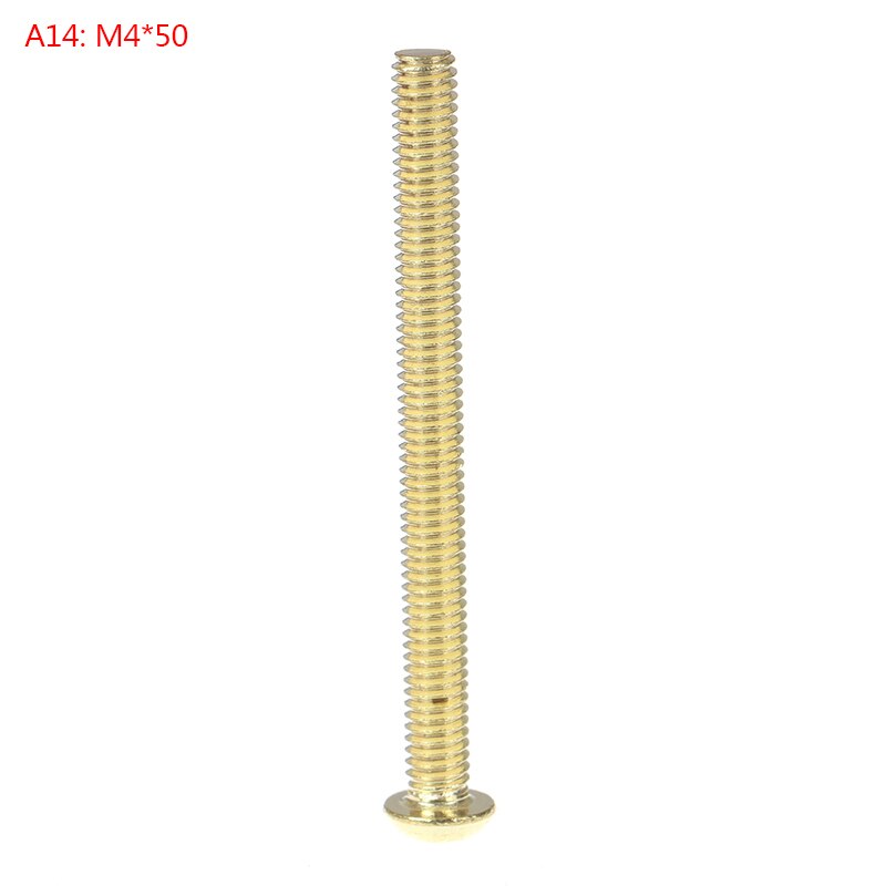10Pcs M4 Copper Machine Screws Machine Pan Head Brass Screws: A14
