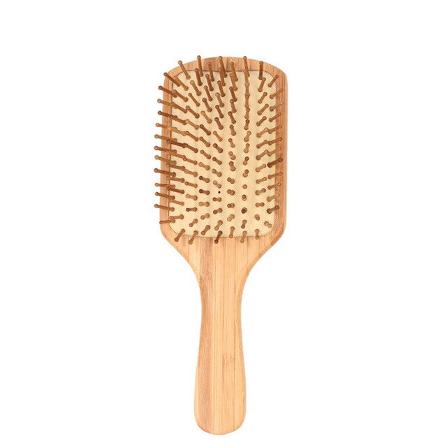 Natürliche Bambus Kopfhaut Massage Haarpflege Anti-Statische Paddel Griff Entwirren Haar Pinsel Kissen Kamm Friseur Styling Werkzeuge: 82