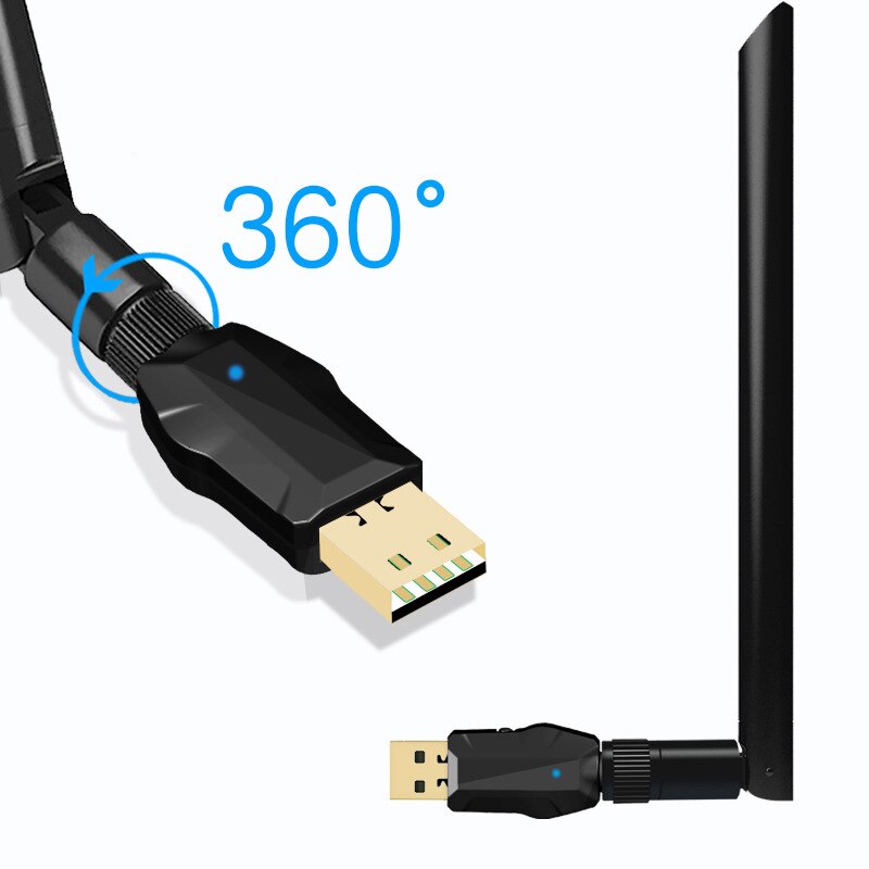 1200Mbps USB senza fili Wifi adattatore Dongle doppio gruppo musicale 2.4G/5GHz con antenna 802.11AC