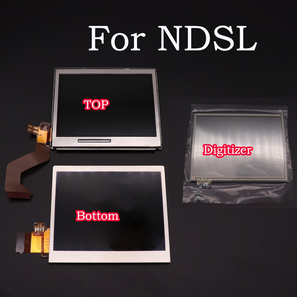 Top Upper / Lower Bottom LCD Display Screen Touch Screen Digitizer Glass Replacement For DS Lite for NDSL Game Console
