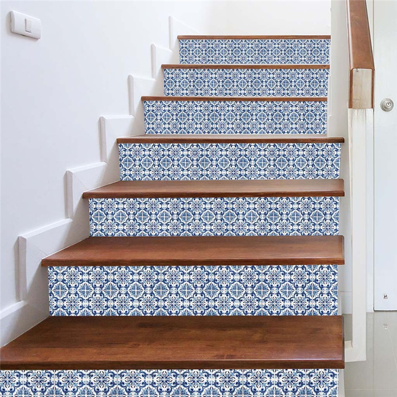 Autocollants muraux 3D d'escaliers | Stickers muraux, en carreaux, Stickers de décoration imperméables, pour chambre à coucher, salon, escalier, décoration pour la maison bricolage 8D12