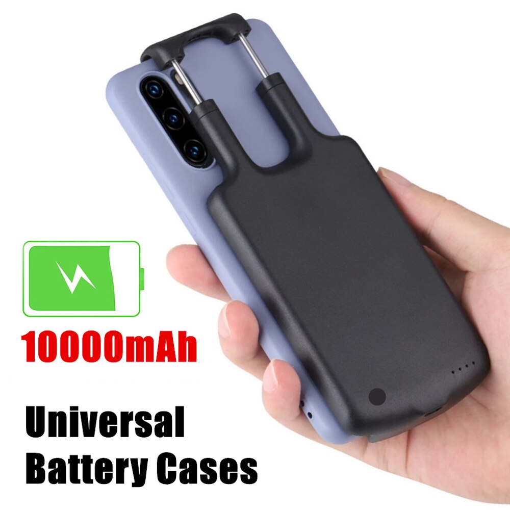 10000mAh Universal Power Bank Cover For iPhone 5.5-6.5 inch External Battery Cases Portable Charger Poverbank Adjustable Case