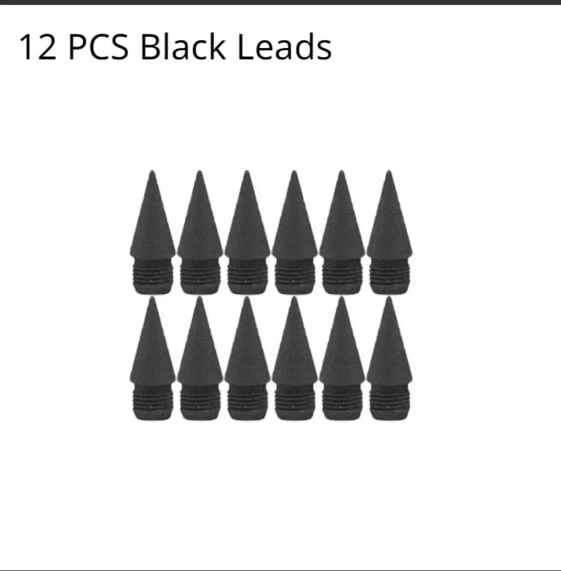 1/6/12 Stck Ewige Bleistift Für freundlicher Kunst Skizze Schreiben Zeichnung Stift Werkzeuge Keine Tinte Unendlichkeit Bleistifte Schule liefert Schreibwaren: dunkel Grau