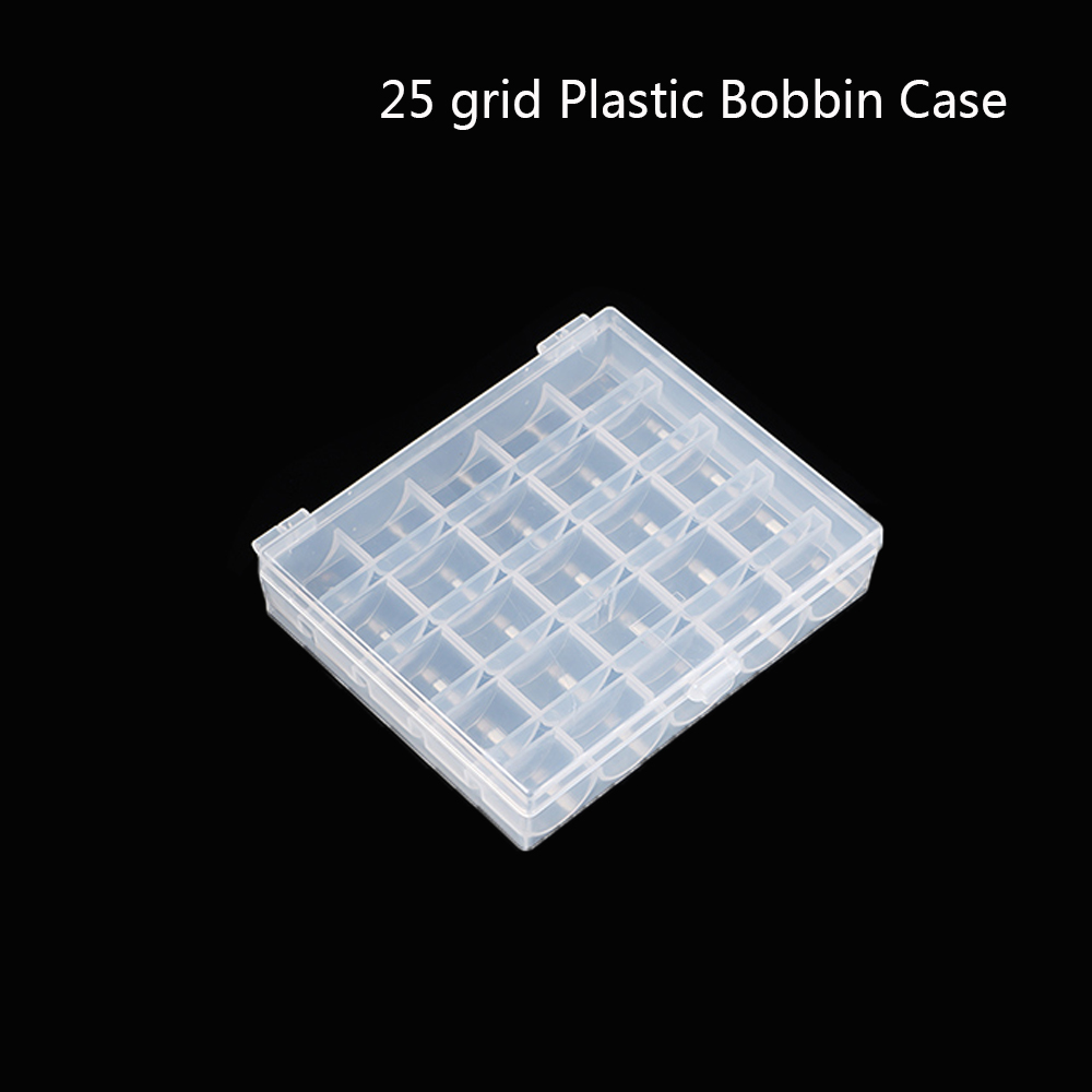 25/36 Grid Bobbins Sewing Machine Spools Clear Plastic Thread Bobbin Storage Case Box For Home Sewing Craft Tools Accessories: 25grid Empty Case