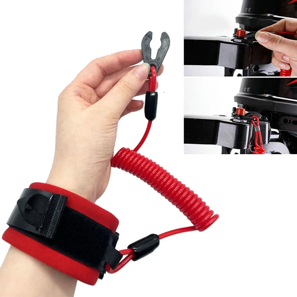Bootmotor Noodveiligheidskoord Kill Stop Switch Lanyard Cord Rood Emergency Safety Lanyard Tool