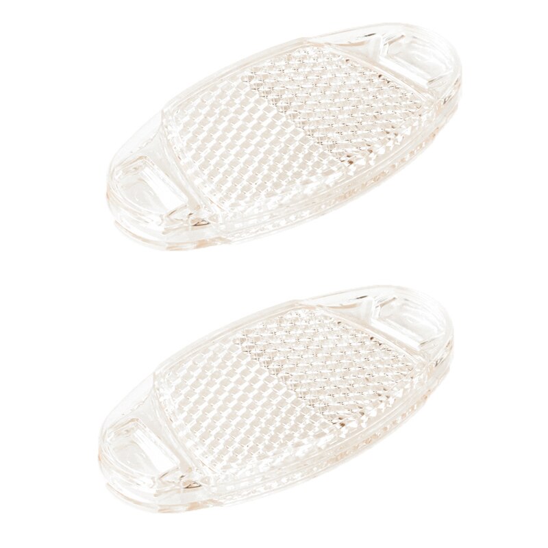 2 uds bicicleta Reflector para radio luz de advertencia de seguridad de llanta de rueda de montaje reflectante noche reflectores luces de luz ciclismo: 2Pcs White