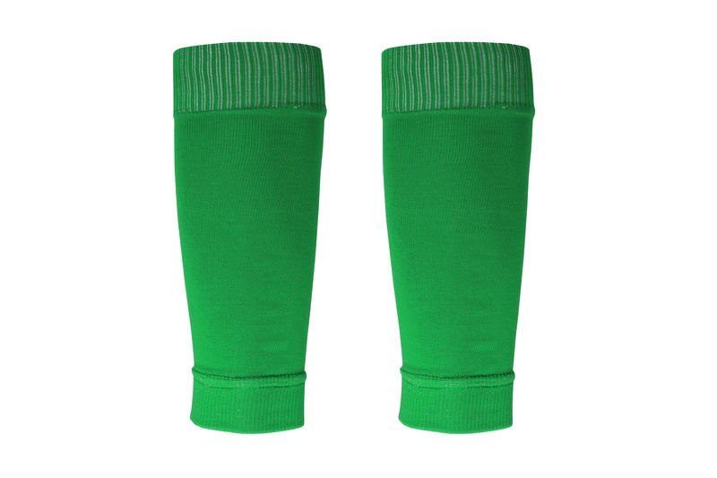 1 par voksen fodbold cykel ben varmere åndbar basketball fodbold løb kompression elastisk ben ærme knæ sport: Lt606 grønne sokker