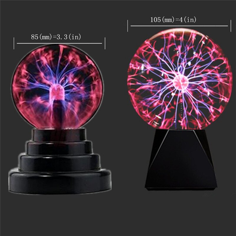 3/4/5/6/8inch Glass Plasma Ball Magic moon Lamp Electrostatic Sphere Plasma Light Bulb Touch Novelty Table Lamp Home decoration