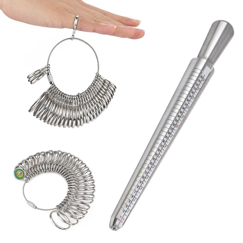 EU/JP/KR/UK Jewelry Tools Ring Mandrel Stick Useful Standard Jewelry Measuring Tool Rings Sizer Metal Finger