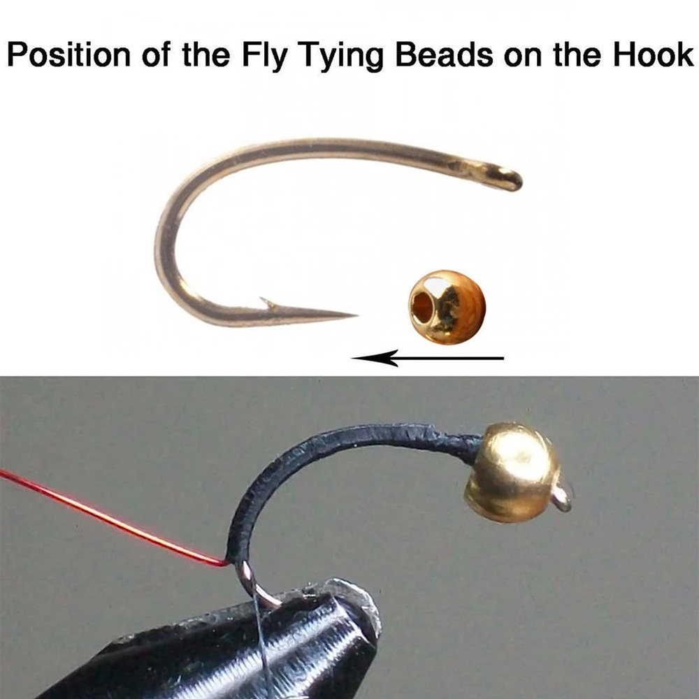 25 teile/los schön gestaltete geschlitzte Wolfram perlen Fliegen binden Perlen Wolfram 2mm/2,5mm/2,8mm/3,3mm/3,5mm Fliegen binde Material