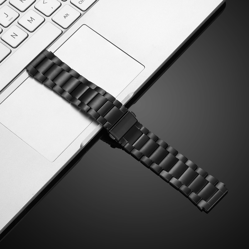 22 mm Titanium Strap for Original Huawei Watch 3 3 Pro GT2 pro Titanium Metal Watch Band for Samsung galaxy watch 3 S3 Wristband: Black with box