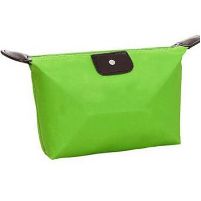 Neue nette knödel kosmetik tasche candy farbe klapp knödel paket wasserdichte lagerung waschen kosmetik tasche: green