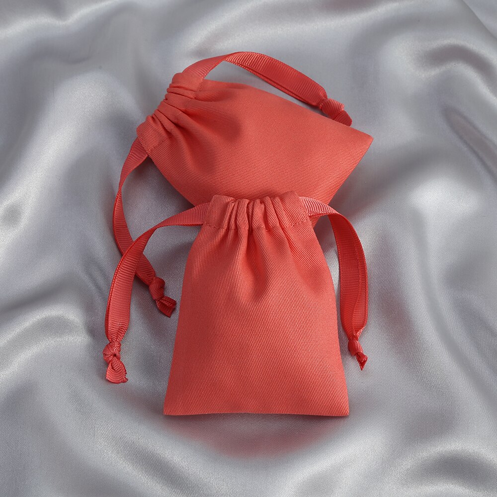 20Pcs Sieraden Pakket Pouch Katoenen Canvas Tassen Met Lint Kleine Ketting Earring Verpakking Pouch Wedding Favor Bag