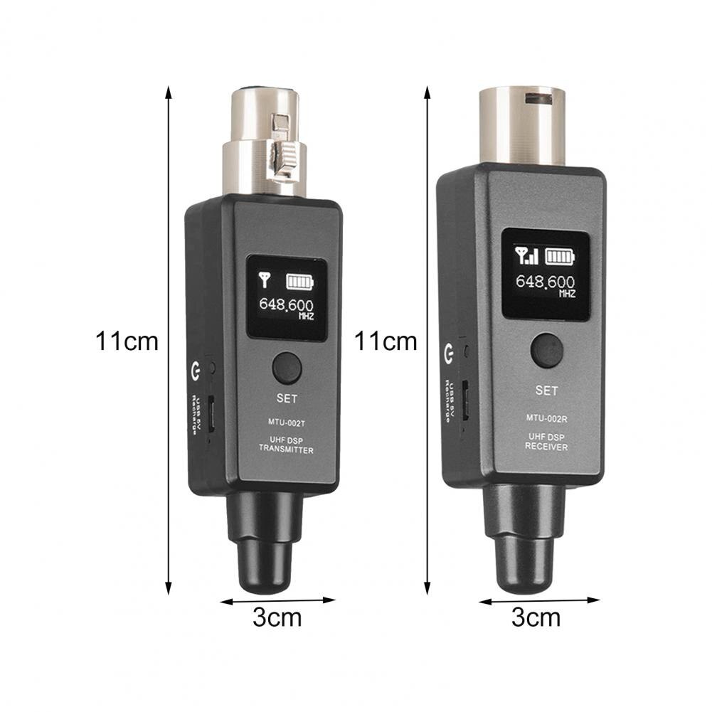 Wireless Microphone Adapter USB Charging U3 Wireless Mic System Transmitter Receiver for Audio Mixer Wireless Microphone