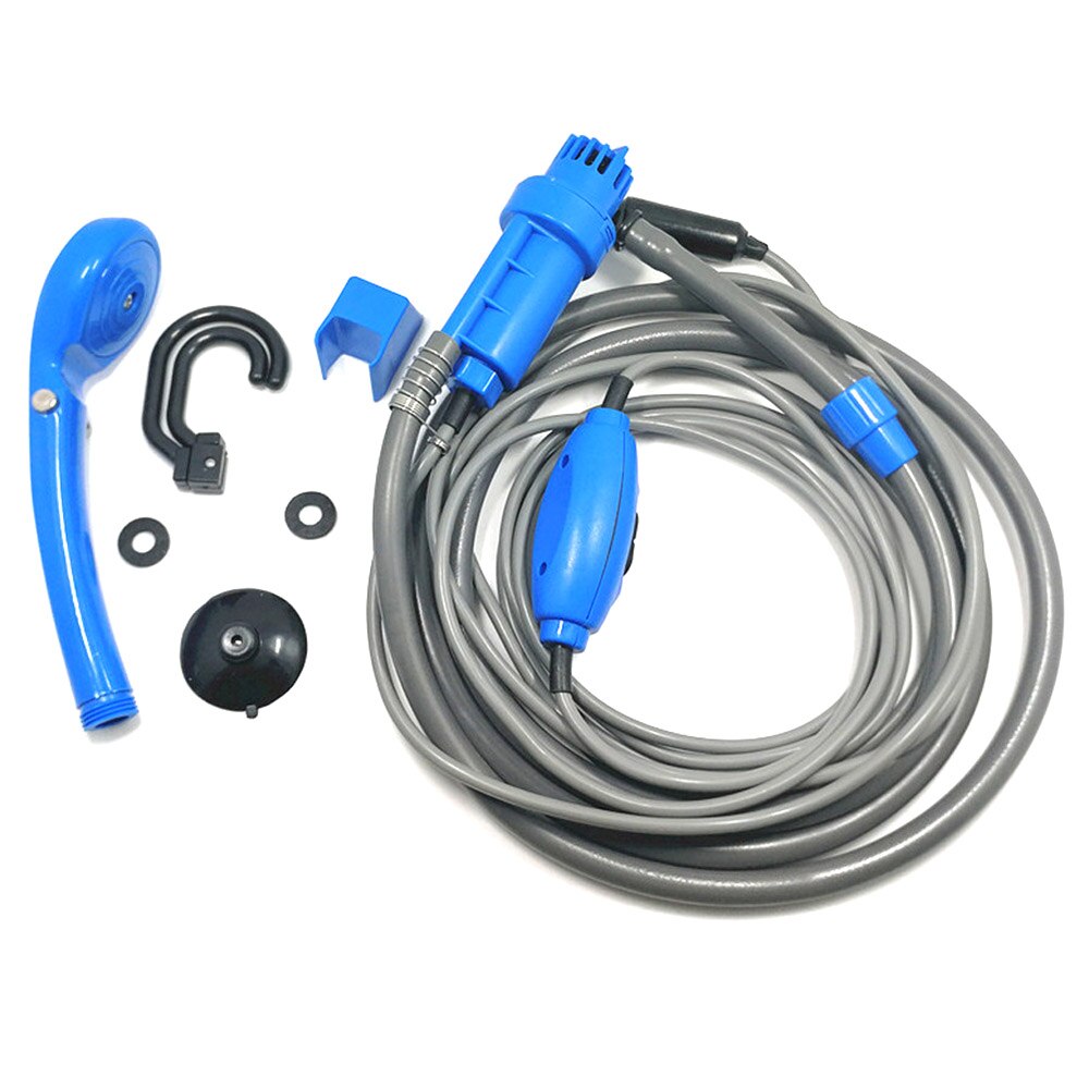 Portable Car Cleaning Tools Car Washer Camping Shower Set Electric Pump For Outdoor Camping Travel Pet Dog Man Woman: Blue