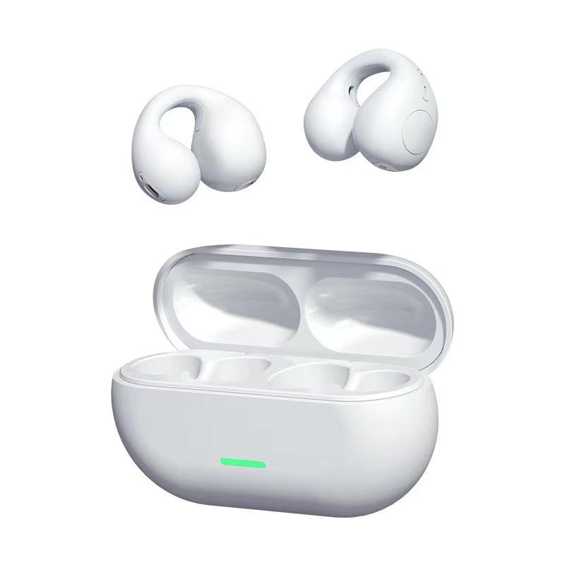 XIAOMI Bone Conduction Bluetooth Earphones Wireless HiFi Stereo Sports Headphones Waterproof with Microphone for Game Music: WHITE