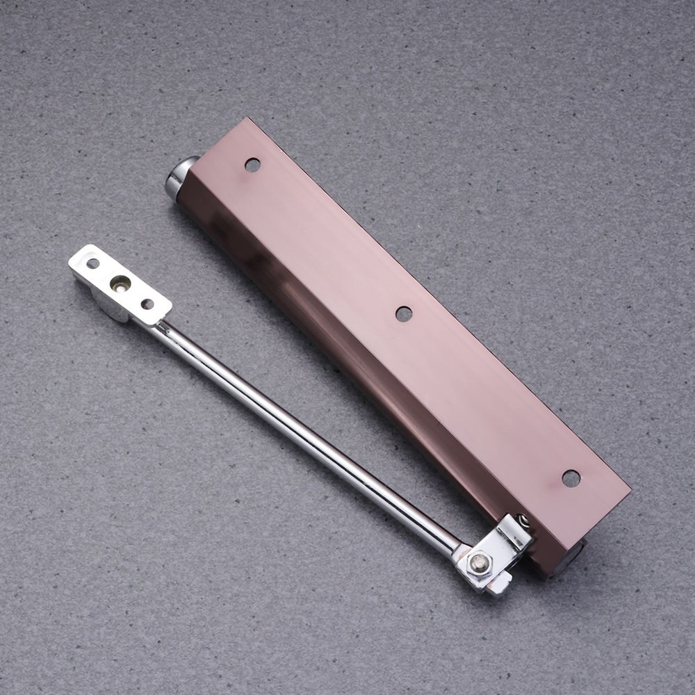 1Pc 35KG Automatic Door Closer Home Use Concealed Door Spring Hinge Buffer Free Punching Automatic Door Closer Device (Ivory Whi